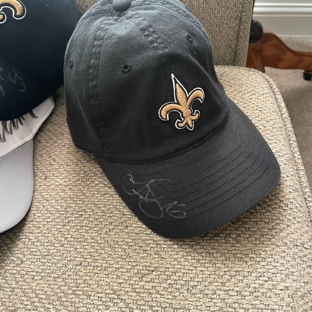 New Orleans Saints (Lance Moore signed) NFL Black and Gold Cap